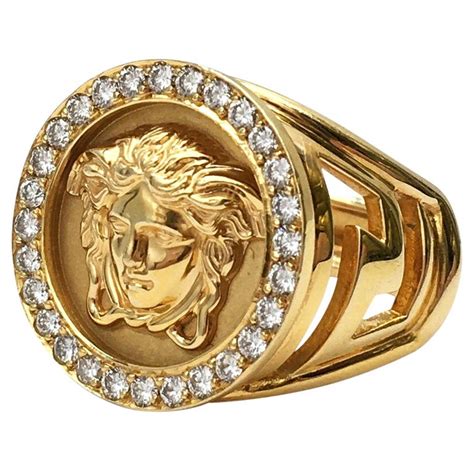 versace ring gold silber|versace medusa ring for sale.